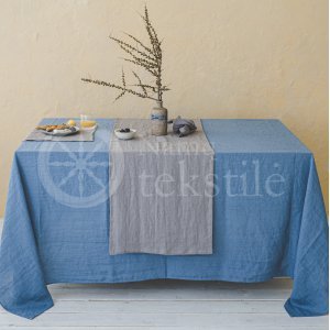 Stone Washed Linen Runner GREY